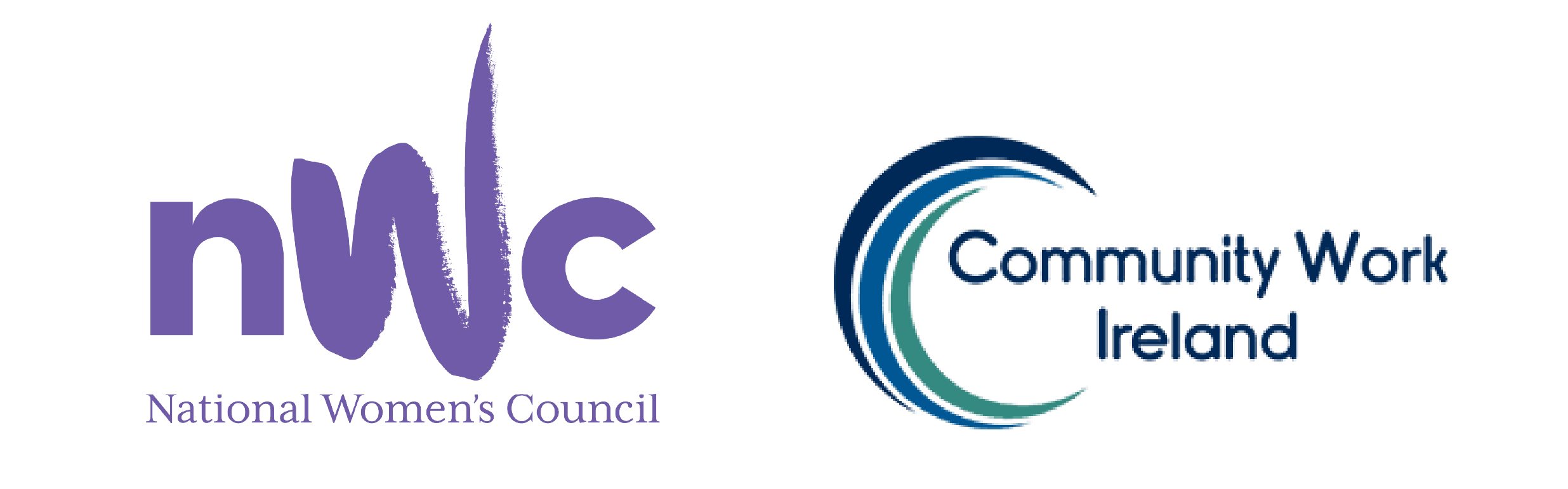 National Women's Council and and Community Work Ireland logos